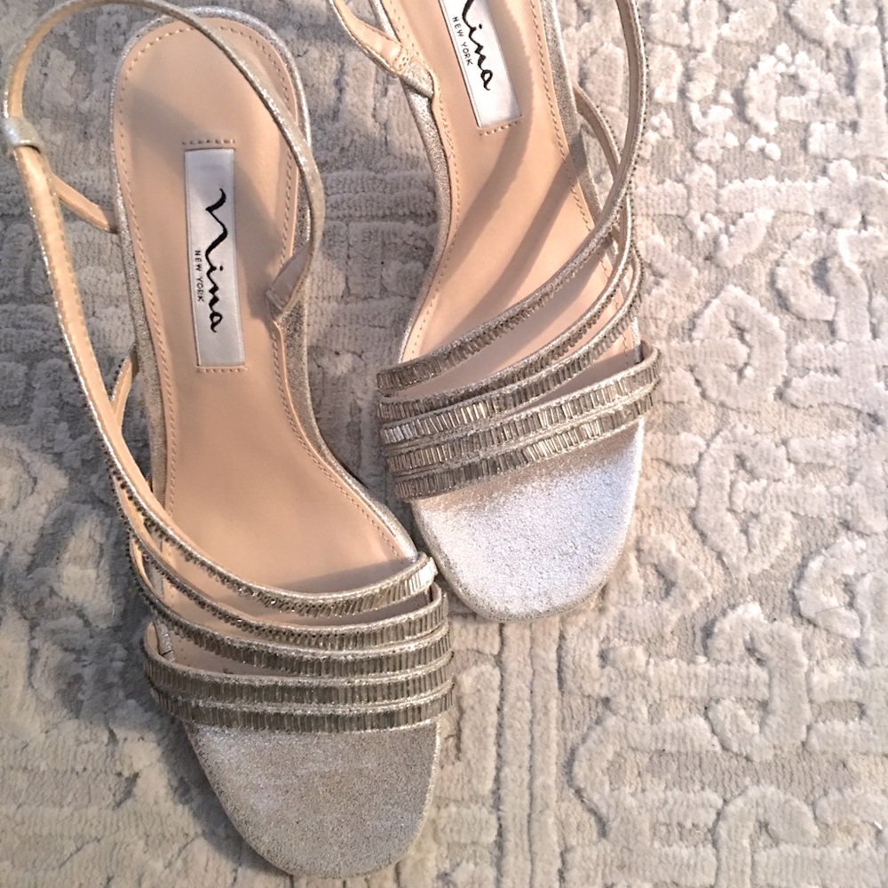Dressy Nina Silver Sandal:Box included